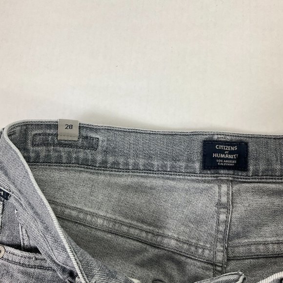 Citizens of Humanity Womens Demy Cropped Flare Jeans Gray High Rise Size 28 - Picture 3 of 12